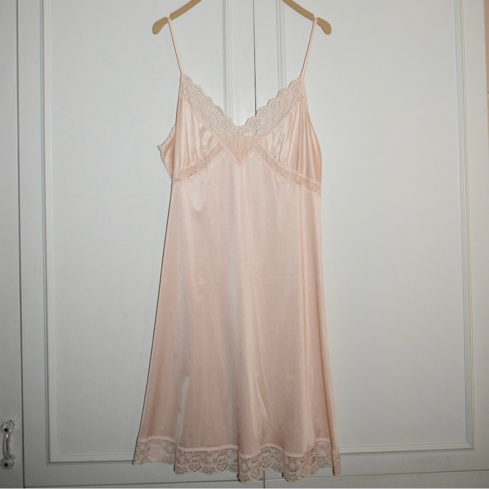 Pink slip dress